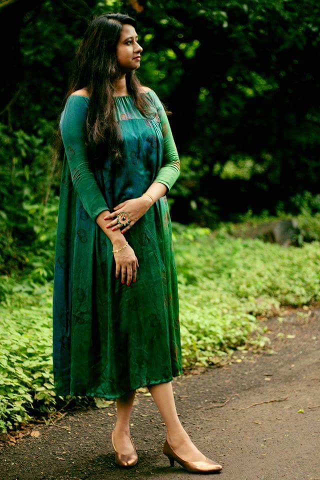 Green Satin Dress